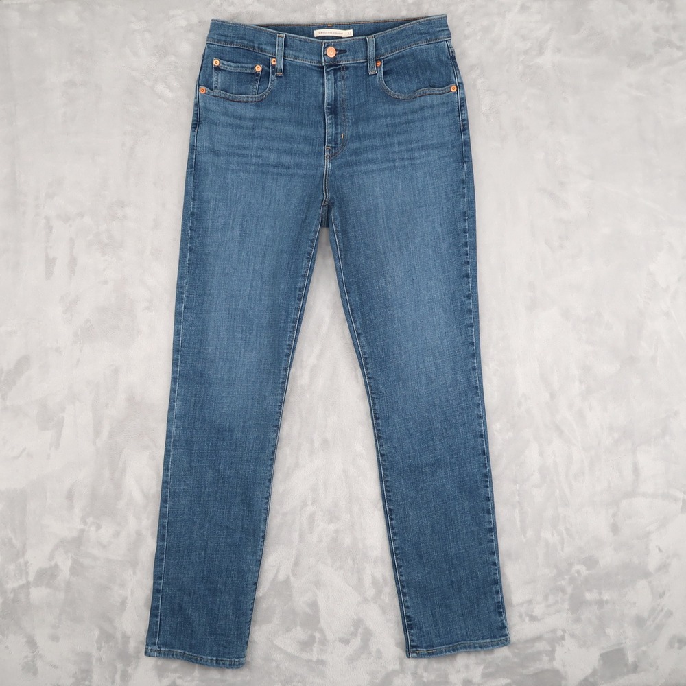 Levi's Jeans Women 32 Blue 724 High Rise Straight Classic Stretch Medium Wash